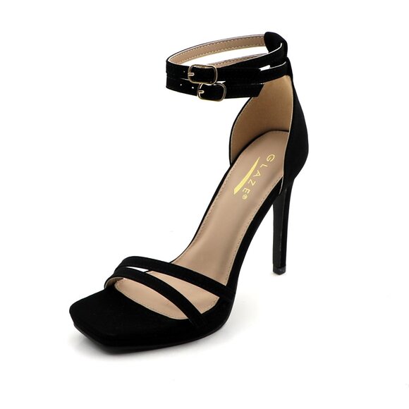 Women's Double Ankle Strap High Heel Sandals Stiletto Platform Dress Shoes - Picture 3 of 8